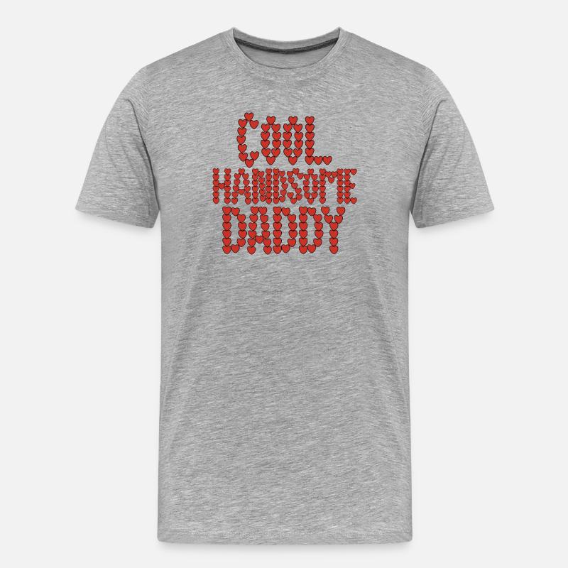 Cool handsome daddy - Men's Premium Organic T-Shirt - heather grey