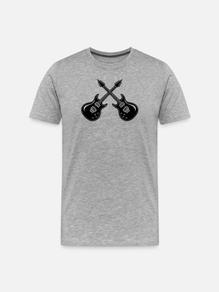 Guitare électrique - T-shirt bio Premium Homme - gris chiné