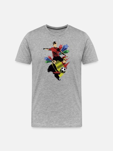 Belgica - Belgium - Flags - Men's Premium Organic T-Shirt - heather grey
