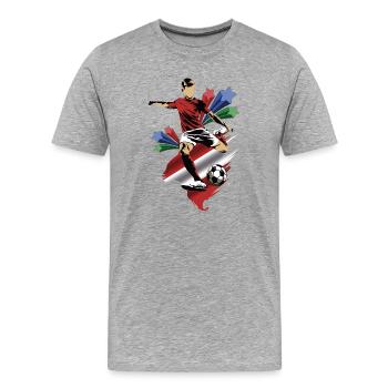 Autriche - Autriche - Drapeaux - T-shirt bio Premium Homme - gris chiné - Devant - Damien (186cm)