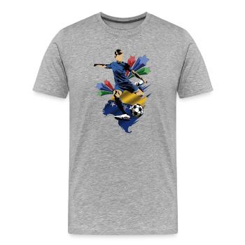 Bosnie-y-Herzégovine - Bosnie-Herzégovine - T-shirt bio Premium Homme - gris chiné - Devant - Damien (186cm)