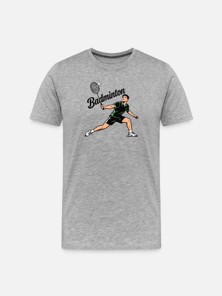 badminton sport - Men's Premium Organic T-Shirt - heather grey