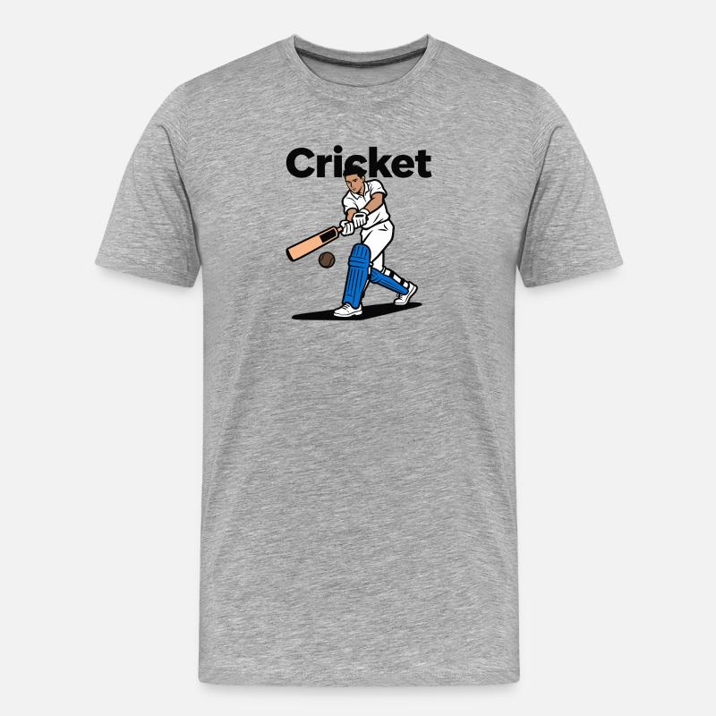 Cricket - Männer Premium Bio T-Shirt - Grau meliert