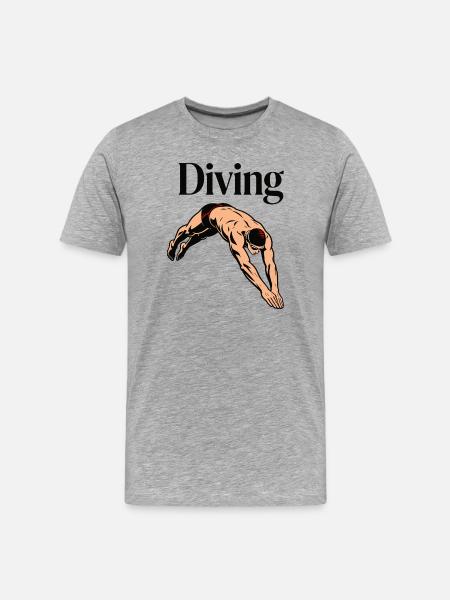 diving, diving, swimming - Men's Premium Organic T-Shirt - heather grey