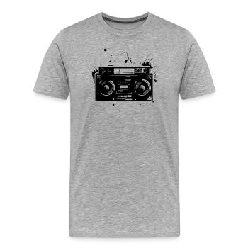 Sketch hip-hop - T-shirt bio Premium Homme - gris chiné - Devant - Damien (186cm)
