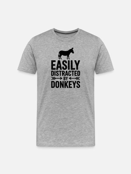 Paroles d’âne Drôle cadeau d’âne - T-shirt bio Premium Homme - gris chiné