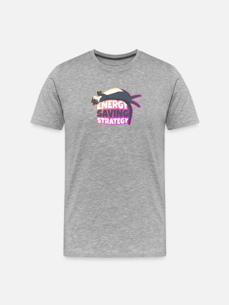 Energy Saving Strategy Cat - Men's Premium Organic T-Shirt - heather grey
