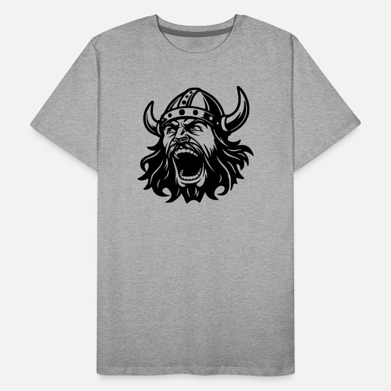 Wikinger Black Head Männer Premium Bio T-Shirt