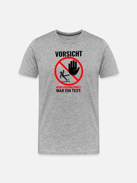 Meine Freundlichkeit nicht verfügbar - Männer Premium Bio T-Shirt - Grau meliert