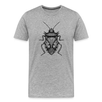 Bug - Men's Premium Organic T-Shirt - heather grey - Front - Damien (186cm)