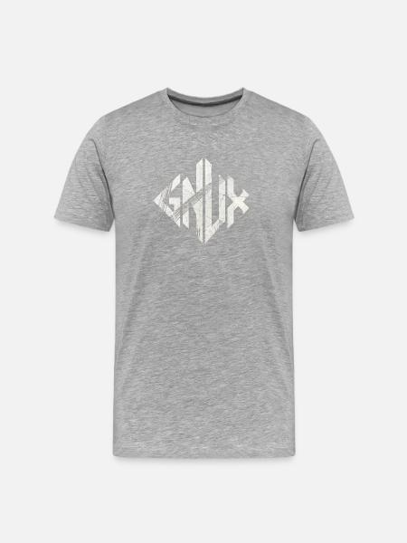 Geometric Marble Glyph - Men's Premium Organic T-Shirt - heather grey