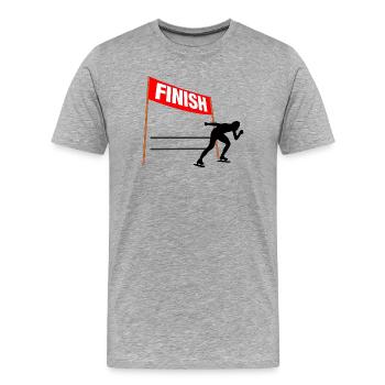 Skating Finish Custom - Men's Premium Organic T-Shirt - heather grey - Front - Damien (186cm)