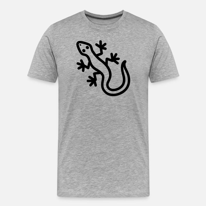 lizard - Men's Premium Organic T-Shirt - heather grey