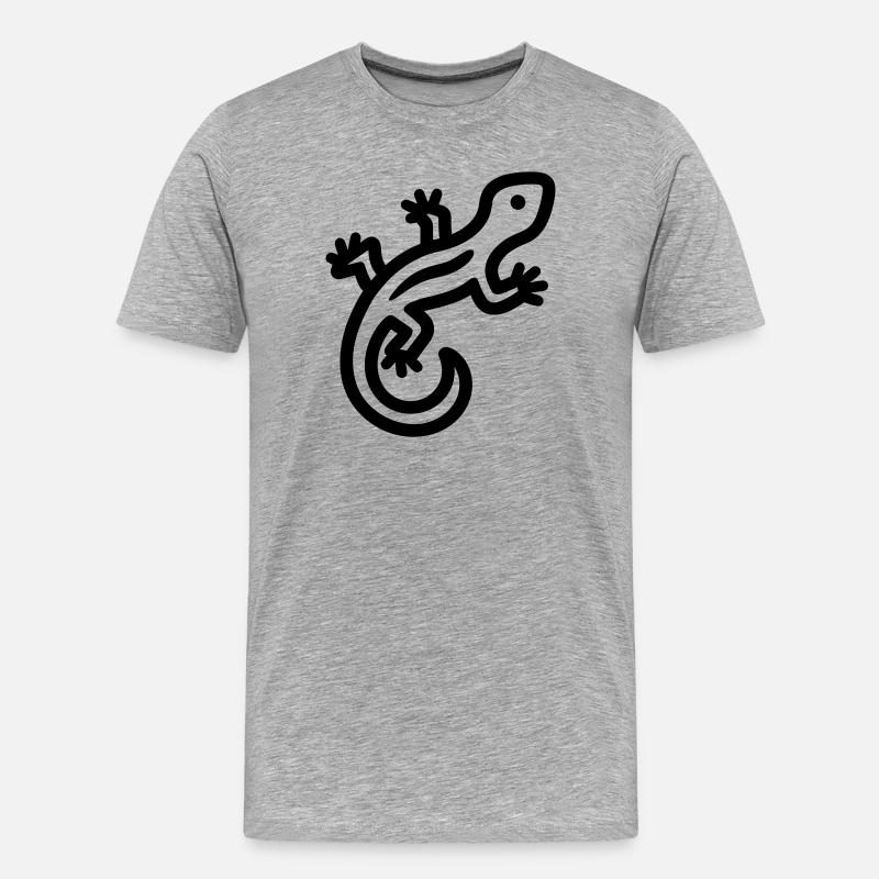 lézard - T-shirt bio Premium Homme - gris chiné