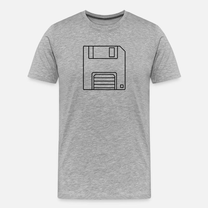 floppy disk - Men's Premium Organic T-Shirt - heather grey