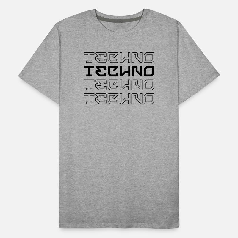 Techno-modernes Typografie-Logodesign Männer Premium Bio T-Shirt