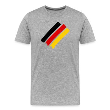 German flag - Men's Premium Organic T-Shirt - heather grey - Front - Damien (186cm)