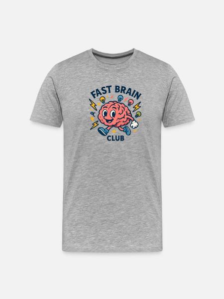 Fast Mind Club - Men's Premium Organic T-Shirt - heather grey
