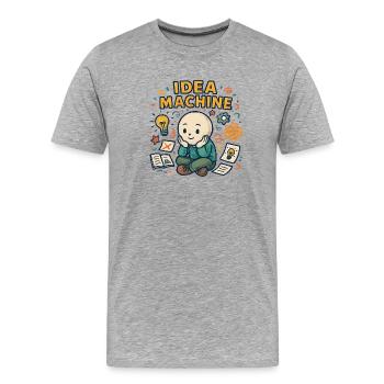 Ideenmaschine Cartoon - Männer Premium Bio T-Shirt - Grau meliert - Vorne - Damien (186cm)