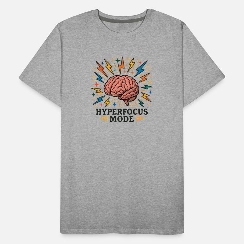 Hyperfocus Brain Power Men's Premium Organic T-Shirt