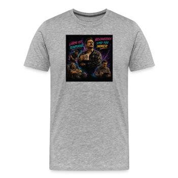 Ruhezeit - Männer Premium Bio T-Shirt - Grau meliert - Vorne - Damien (186cm)