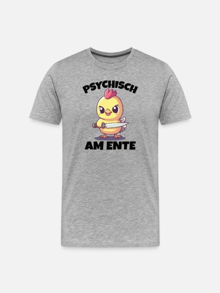 Psychically on the duck funny saying - Men's Premium Organic T-Shirt - heather grey