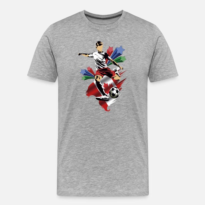 Canada - Canada - Drapeaux - T-shirt bio Premium Homme - gris chiné
