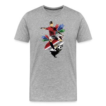 Égypte - Égypte - Drapeaux - T-shirt bio Premium Homme - gris chiné - Devant - Damien (186cm)