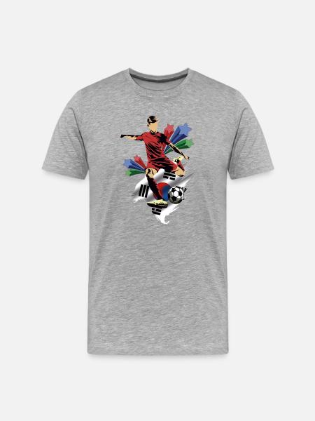 Corée - Corée - Drapeaux - T-shirt bio Premium Homme - gris chiné