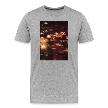 Nébuleuse de Brouillard Ondes de néon - T-shirt bio Premium Homme - gris chiné - Devant - Damien (186cm)
