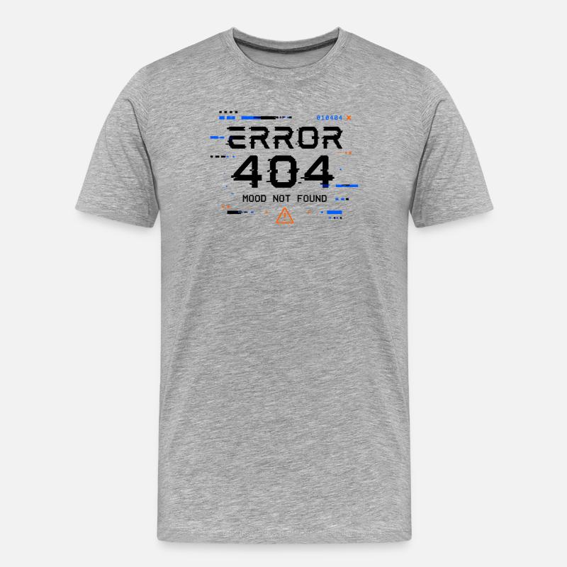 Fehler 404 Nicht Gefunden Muster - Männer Premium Bio T-Shirt - Grau meliert