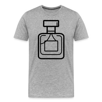 flacon de parfum - T-shirt bio Premium Homme - gris chiné - Devant - Damien (186cm)