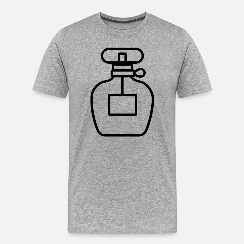 Parfümflasche - Männer Premium Bio T-Shirt - Grau meliert