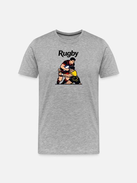 rugby sport - Men's Premium Organic T-Shirt - heather grey