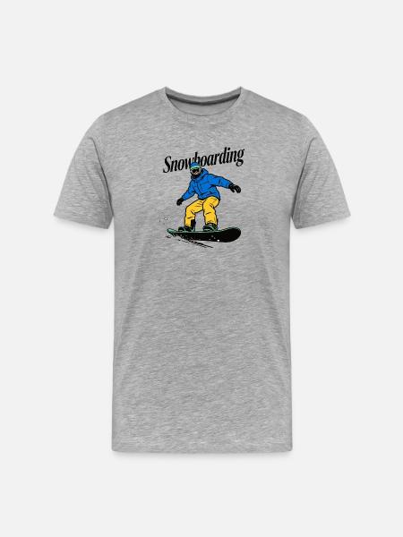 snowboarder - Men's Premium Organic T-Shirt - heather grey