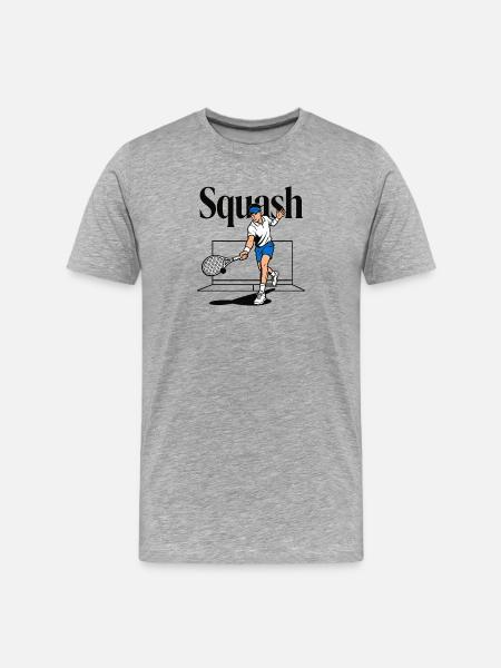 Squash-Tennis-Padel - Männer Premium Bio T-Shirt - Grau meliert