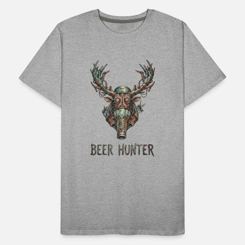 Steampunk-Bierjäger Männer Premium Bio T-Shirt