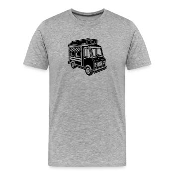 Food truck - Men's Premium Organic T-Shirt - heather grey - Front - Damien (186cm)