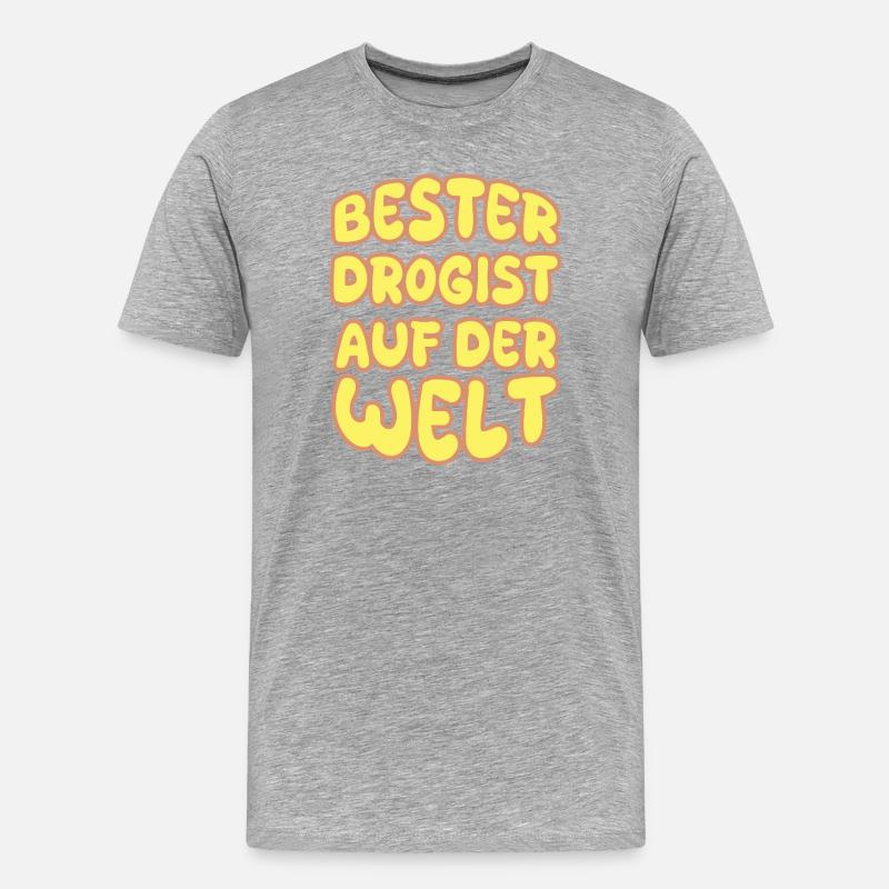 Beruf Drogist - Männer Premium Bio T-Shirt - Grau meliert