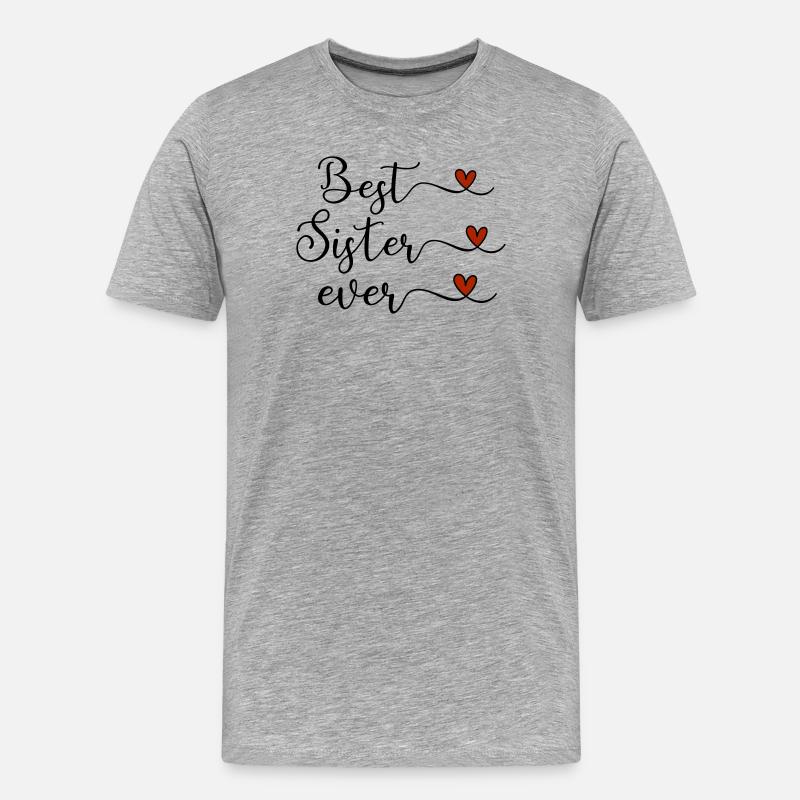 Beste Schwester - Männer Premium Bio T-Shirt - Grau meliert