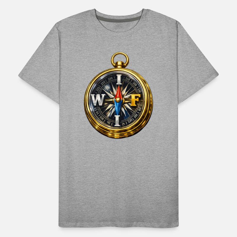 Compass mit WLAN Männer Premium Bio T-Shirt