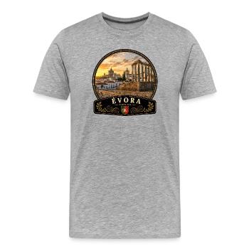 Evora Portugal Altstadt Urlaub Europa Atlantik - Männer Premium Bio T-Shirt - Grau meliert - Vorne - Damien (186cm)