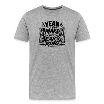 Une musique qui rend le moment du festival inoubliable - T-shirt bio Premium Homme - gris chiné - Devant - Damien (186cm)