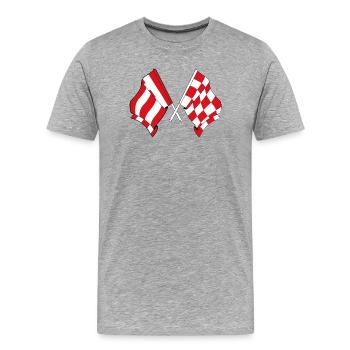 Eindhoven-et-Brabant United - T-shirt bio Premium Homme - gris chiné - Devant - Damien (186cm)