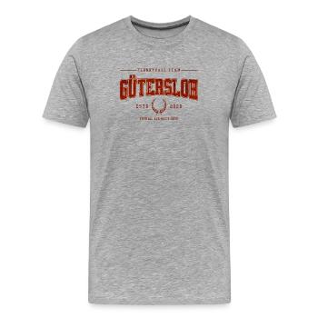 Flunkyball Profi Team Gütersloh Classic Shirt - Men's Premium Organic T-Shirt - heather grey - Front - Damien (186cm)