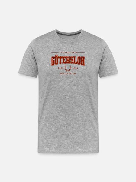 Flunkyball Profi Team Gütersloh Classic Shirt - Men's Premium Organic T-Shirt - heather grey