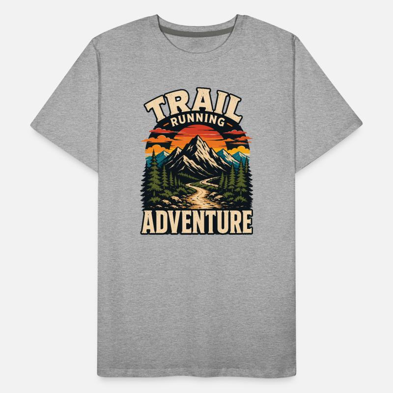 Aventure de course en sentier T-shirt bio Premium Homme
