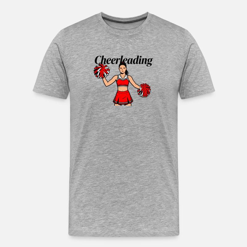 Cheerleader - Männer Premium Bio T-Shirt - Grau meliert