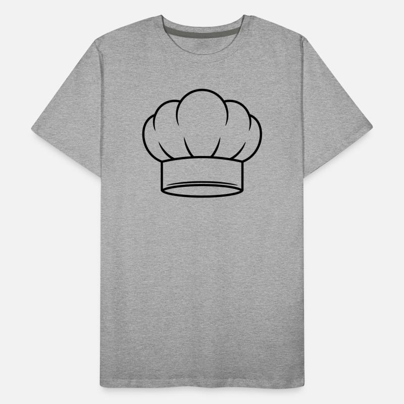 Conception d’icônes vectorielles de chapeau de chef T-shirt bio Premium Homme