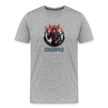  Krampus Alpenlegende Düsterer Weihnachtsdämon In - Männer Premium Bio T-Shirt - Grau meliert - Vorne - Damien (186cm)